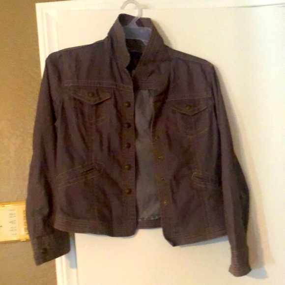 Jackets & Blazers - Gray jean jacket very classy ornate buttons